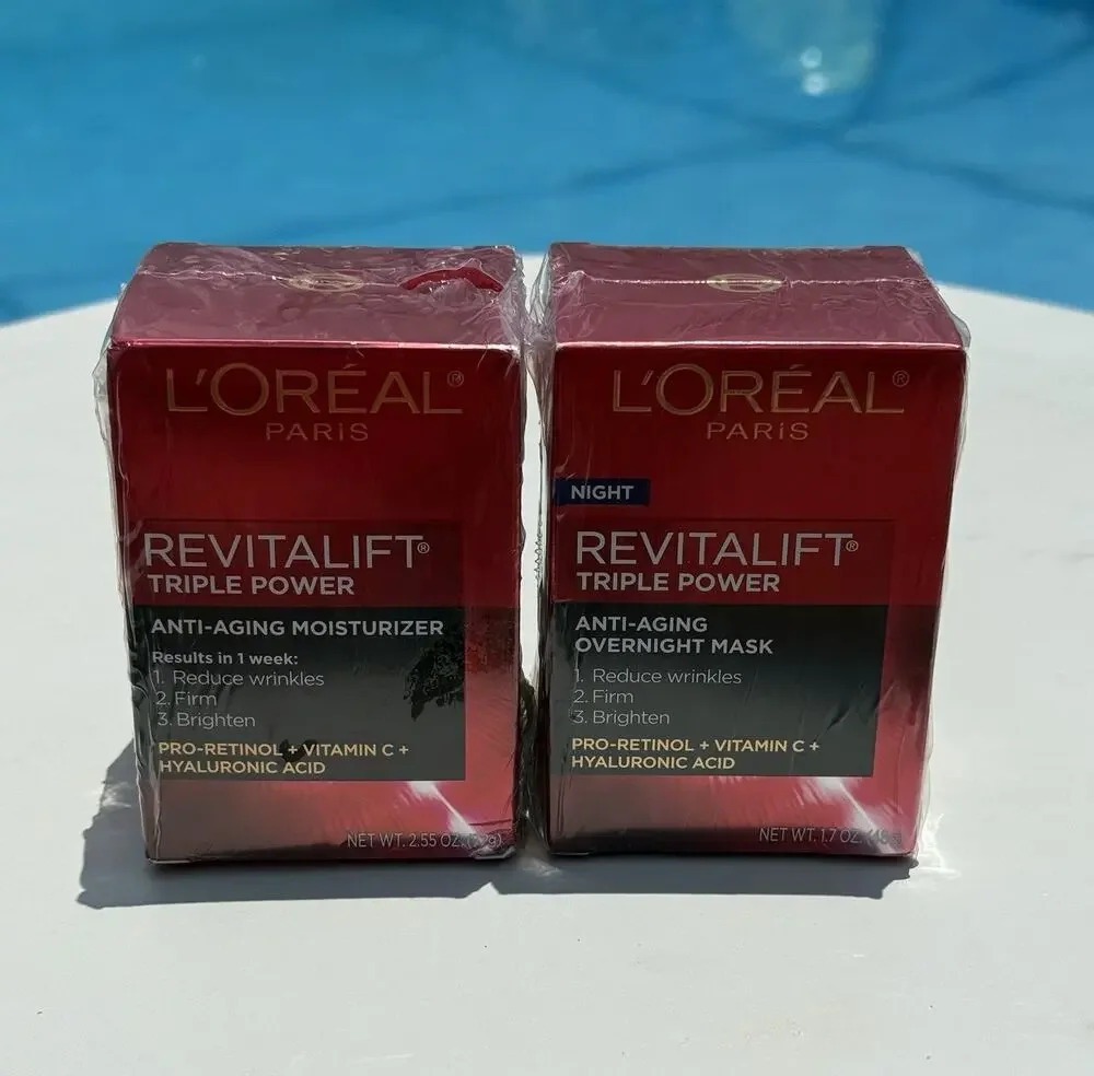 L’Oréal Revitalift Triple Power Moisturizer 1.7 oz & Overnight Mask 1.7 oz Set